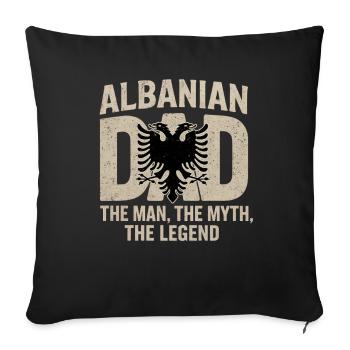 Albanian Father Father's Day Eagle Kosovo - Sofa pillowcase 17,3'' x 17,3'' (45 x 45 cm) - black - Front