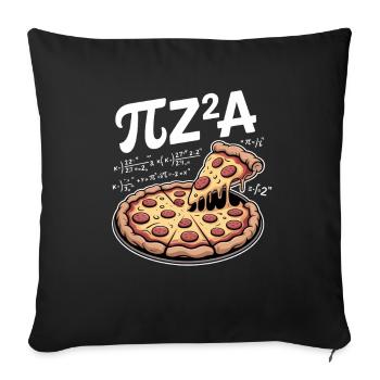 Math Time with Pizza Pi Z²A - Sofa pillowcase 17,3'' x 17,3'' (45 x 45 cm) - black - Front