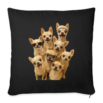 Chihuahua - Sofakissenbezug 45 x 45 cm - Schwarz - Vorne