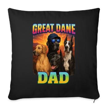 Deutsche Dogge - Sofakissenbezug 45 x 45 cm - Schwarz - Vorne
