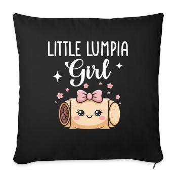 Little Lumpia Girl Spring Rolls - Sofa pillowcase 17,3'' x 17,3'' (45 x 45 cm) - black - Front