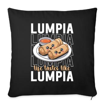 Spring Rolls Lumpia Asian Cuisine - Sofa pillowcase 17,3'' x 17,3'' (45 x 45 cm) - black - Front