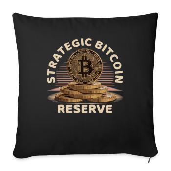 Conception de Bitcoin pour les fans de BTC - Housse de coussin décorative 45 x 45 cm - noir - Devant