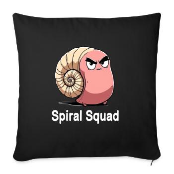 Cartoon Ammonites Fossils Prehistoric - Sofa pillowcase 17,3'' x 17,3'' (45 x 45 cm) - black - Front