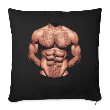 Muscular Men Upper Body - Sofa pillowcase 17,3'' x 17,3'' (45 x 45 cm) - black - Front