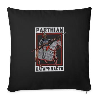 Lanzenträger - Parthischer Kataphrakt - Reiter - Sofakissenbezug 45 x 45 cm - Schwarz - Vorne