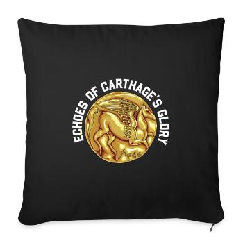 Carthage - Carthaginian Golden Coin - Sofa pillowcase 17,3'' x 17,3'' (45 x 45 cm) - black - Front