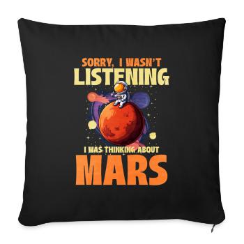 Mars - Sofakissenbezug 45 x 45 cm - Schwarz - Vorne