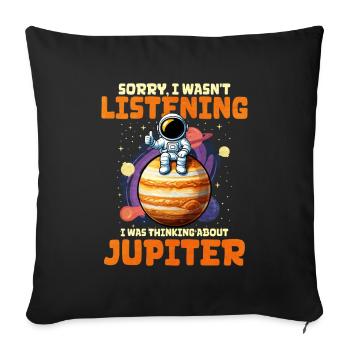 Jupiter - Sofa pillowcase 17,3'' x 17,3'' (45 x 45 cm) - black - Front