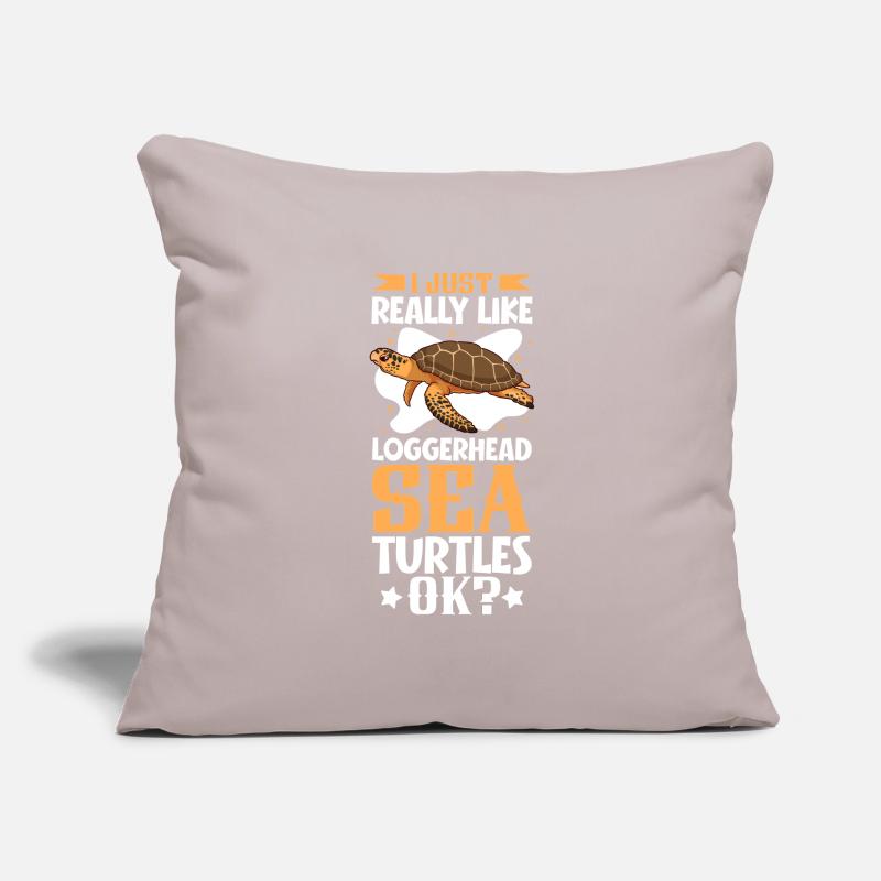 I love my loggerhead turtle Sofa pillowcase 17,3'' x 17,3'' (45 x 45 cm)