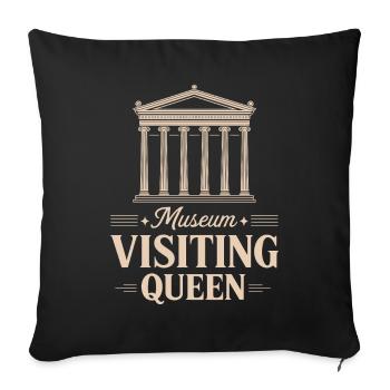 Musée - Housse de coussin décorative 45 x 45 cm - noir - Devant