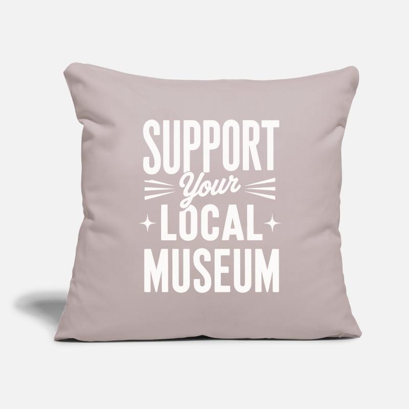 Musée Housse de coussin décorative 45 x 45 cm