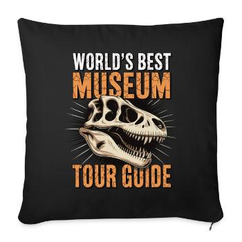 Musée - Housse de coussin décorative 45 x 45 cm - noir - Devant