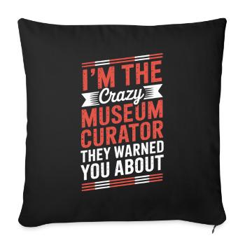 Musée - Housse de coussin décorative 45 x 45 cm - noir - Devant