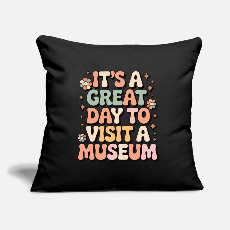 Musée Housse de coussin décorative 45 x 45 cm