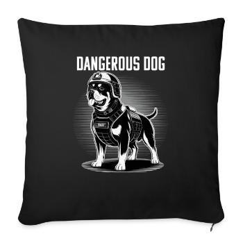 Chiens Rottweiler Amoureux des chiens Rottweiler - Housse de coussin décorative 45 x 45 cm - noir - Devant