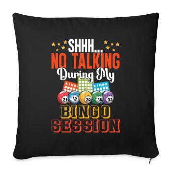 Bingo Fun Gift Bingo Lover - Sofa pillowcase 17,3'' x 17,3'' (45 x 45 cm) - black - Front