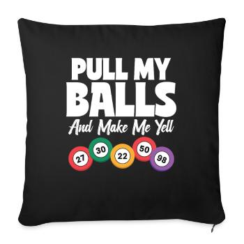 Bingo Gift for Bingo Players - Sofa pillowcase 17,3'' x 17,3'' (45 x 45 cm) - black - Front