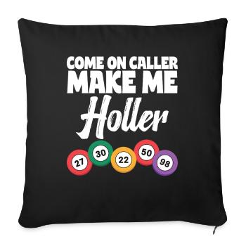 Bingo Party Funny Bingo Balls Design Bingo Luck - Sofa pillowcase 17,3'' x 17,3'' (45 x 45 cm) - black - Front