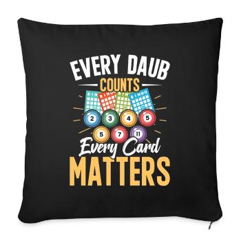 Bingo Night Fun Design for Bingo Fans - Sofa pillowcase 17,3'' x 17,3'' (45 x 45 cm) - black - Front