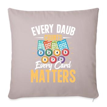 Bingo Night Fun Design for Bingo Fans - Sofa pillowcase 17,3'' x 17,3'' (45 x 45 cm) - light taupe - Front