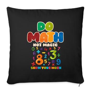 Mathe - Sofakissenbezug 45 x 45 cm - Schwarz - Vorne