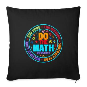 Mathe - Sofakissenbezug 45 x 45 cm - Schwarz - Vorne