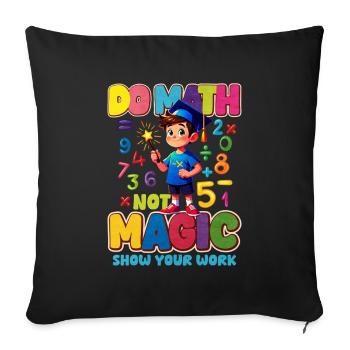Mathe - Sofakissenbezug 45 x 45 cm - Schwarz - Vorne