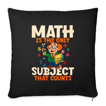 Mathe - Sofakissenbezug 45 x 45 cm - Schwarz - Vorne