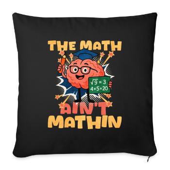 Mathe - Sofakissenbezug 45 x 45 cm - Schwarz - Vorne