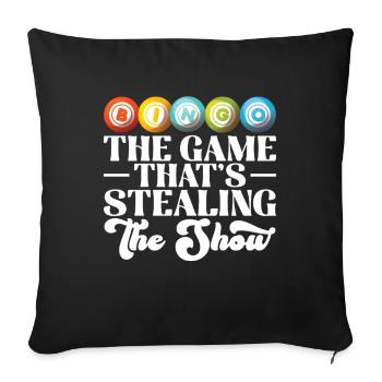 Bingo Gift for Bingo Players - Sofa pillowcase 17,3'' x 17,3'' (45 x 45 cm) - black - Front