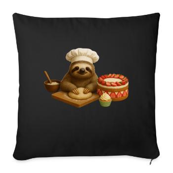 Cuisson des paresseux - Housse de coussin décorative 45 x 45 cm - noir - Devant