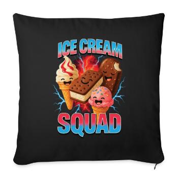Cream Cream - Sofa pillowcase 17,3'' x 17,3'' (45 x 45 cm) - black - Front