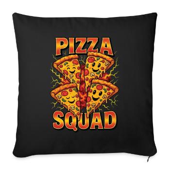 Pizza - Housse de coussin décorative 45 x 45 cm - noir - Devant