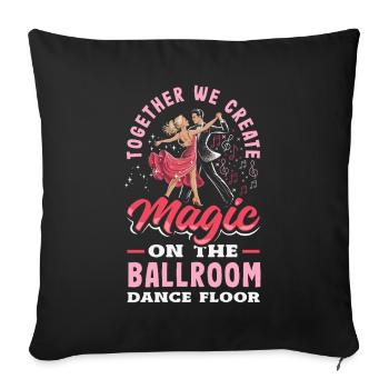 Danse de salon Partenaires de danse Danseurs - Housse de coussin décorative 45 x 45 cm - noir - Devant