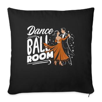 Danse Ballroom Ballroom Cadeau de salle de bal - Housse de coussin décorative 45 x 45 cm - noir - Devant