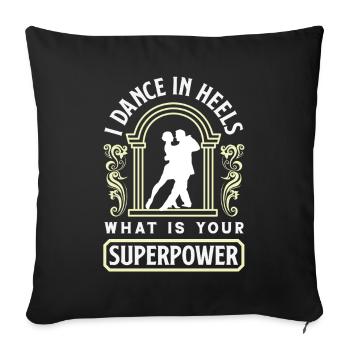 Danse En Talons Superpuissance Danse de Salon - Housse de coussin décorative 45 x 45 cm - noir - Devant