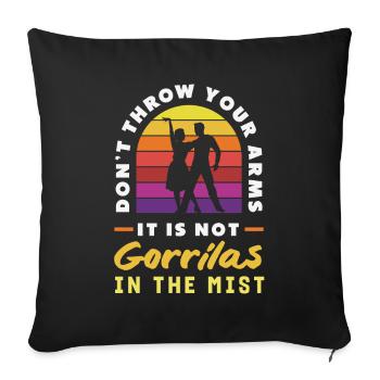Tango et salsa - Parfait pour les fans de danse de salon - Housse de coussin décorative 45 x 45 cm - noir - Devant