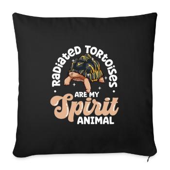 My Spirit Animal - Radiated Turtle - Sofa pillowcase 17,3'' x 17,3'' (45 x 45 cm) - black - Front
