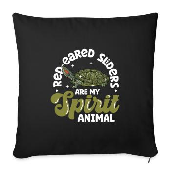 My Spirit Animal - Red-eared Turtle - Sofa pillowcase 17,3'' x 17,3'' (45 x 45 cm) - black - Front