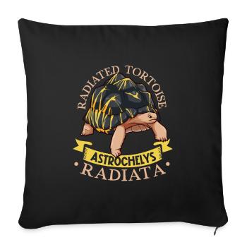 Radiated tortoise - Sofa pillowcase 17,3'' x 17,3'' (45 x 45 cm) - black - Front