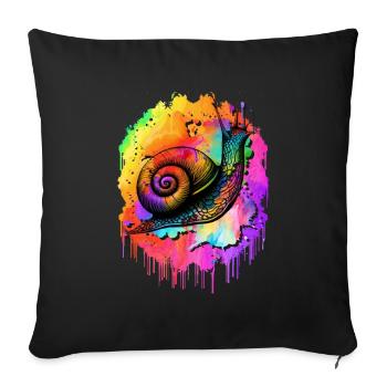 Schnecke - Sofakissenbezug 45 x 45 cm - Schwarz - Vorne