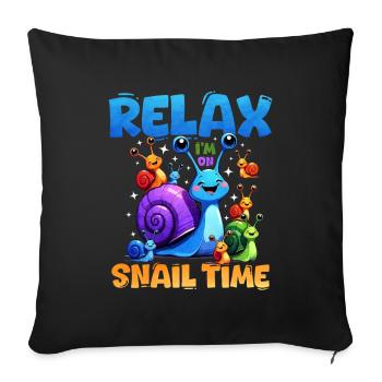 Schnecke - Sofakissenbezug 45 x 45 cm - Schwarz - Vorne