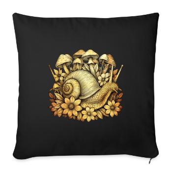 Schnecke - Sofakissenbezug 45 x 45 cm - Schwarz - Vorne