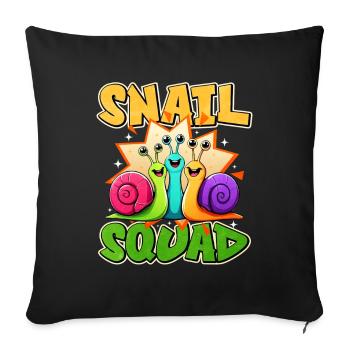 Schnecke - Sofakissenbezug 45 x 45 cm - Schwarz - Vorne