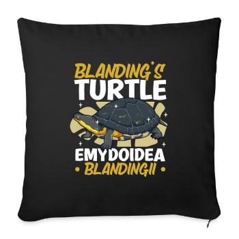 Terrapin - Sofa pillowcase 17,3'' x 17,3'' (45 x 45 cm) - black - Front