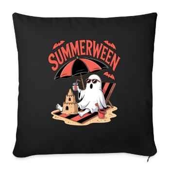 Summerween Halloween Ghost - Sofa pillowcase 17,3'' x 17,3'' (45 x 45 cm) - black - Front