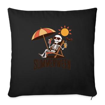 Summerween Halloween Skeleton - Sofa pillowcase 17,3'' x 17,3'' (45 x 45 cm) - black - Front