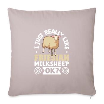 I love my East Frisian dairy sheep - Sofa pillowcase 17,3'' x 17,3'' (45 x 45 cm) - light taupe - Front