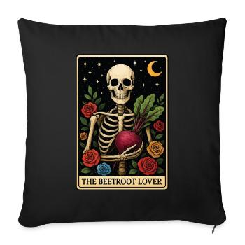 Beetroot Tarot - Sofa pillowcase 17,3'' x 17,3'' (45 x 45 cm) - black - Front